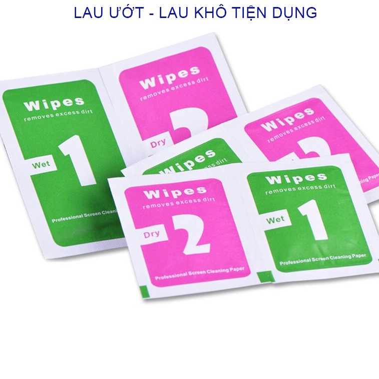 Khăn giấy lau màn hình laptop, điện thoại Khăn giấy vệ sinh lens máy ảnh giá chỉ 1k bao gồm 1 khăn ướt và 1 khăn khô KG