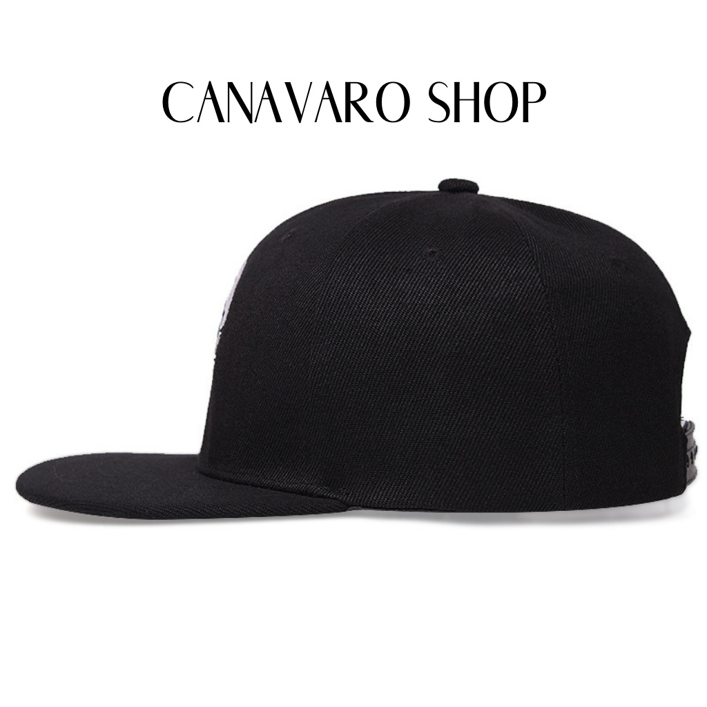 Nón kết nam cao cấp, mũ chìa nam snapback phong cách cá tính logo thêu 3D cực đẹp CANAVARO SHOP CN44