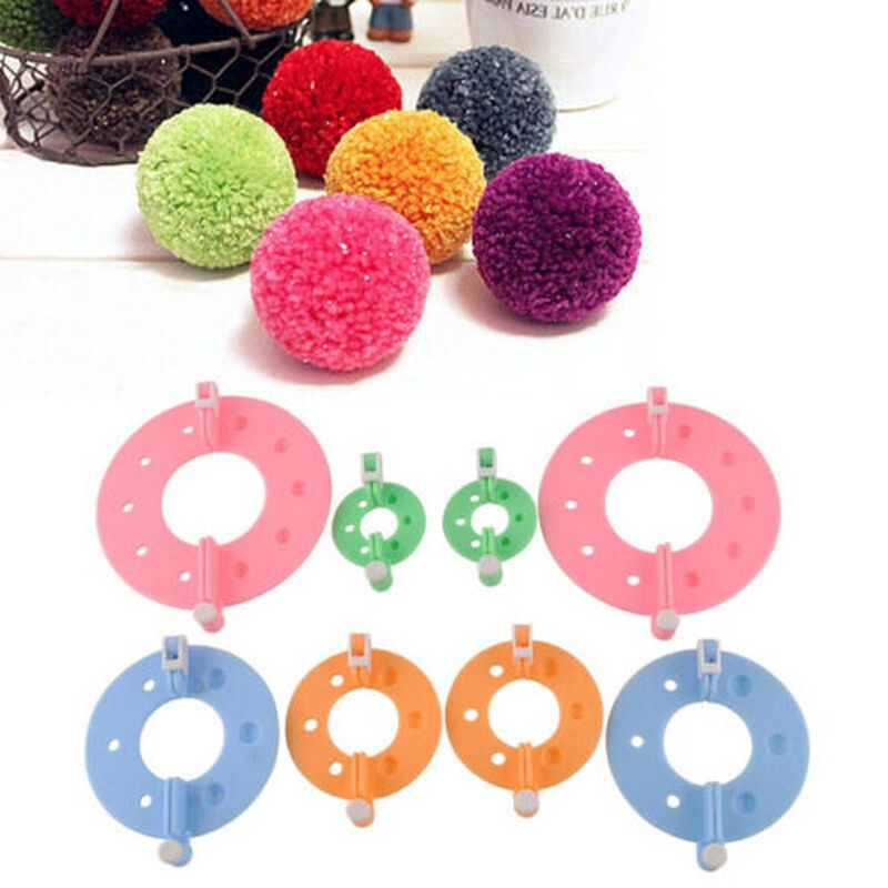 Bộ 8 Dụng Cụ Làm Quả Cầu Len 4 Kích Cỡ