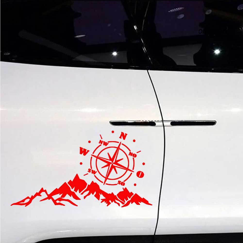 Miếng Dán Phản Quang In Hình Núi Nonompass Trang Trí Xe SUV