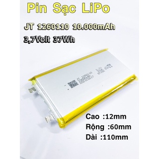 ✔Pin Sạc LiPo✔ JT 1260110 3,7v Dung Lượng(10.000mah&20.000mah)Chế Pin dự phòng,loa bluetooth,đèn led,mô hình điện tử..