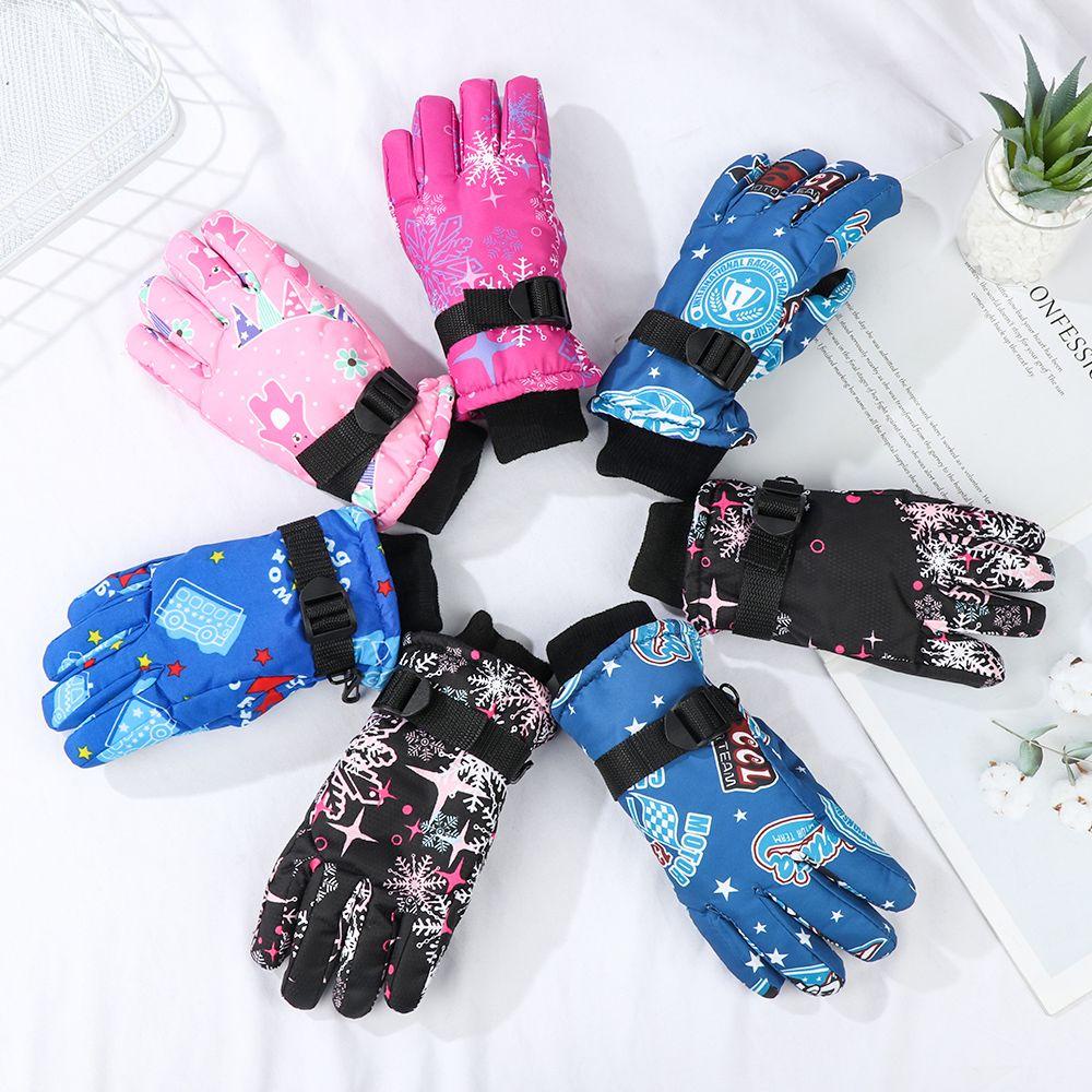 1 Đôi Găng Tay Trượt Tuyết Chống Gió Chống Nước Bảo Vệ Toàn Diện Cho Trẻ Em