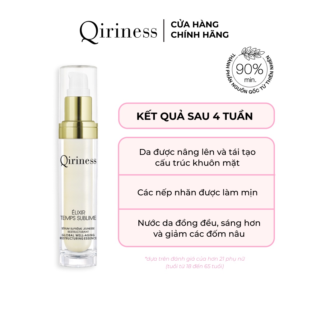 Tinh chất Serum chống lão hoá làm săn chắc và thúc đẩy tái tạo da Qiriness Global Well-Aging Restructuring 30ml