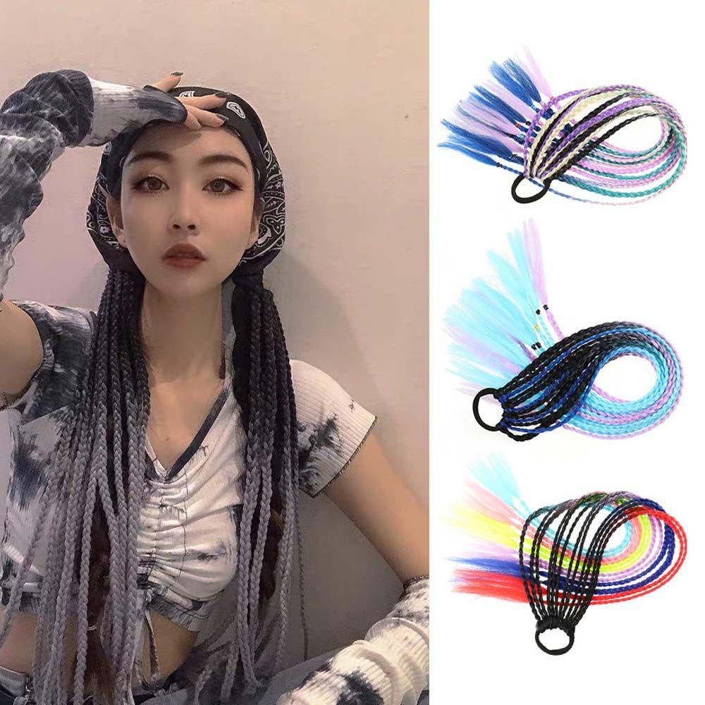 Tóc Giả Thắt Bím Nhiều Màu Sắc Phong Cách Dân Tộc Châu Âu