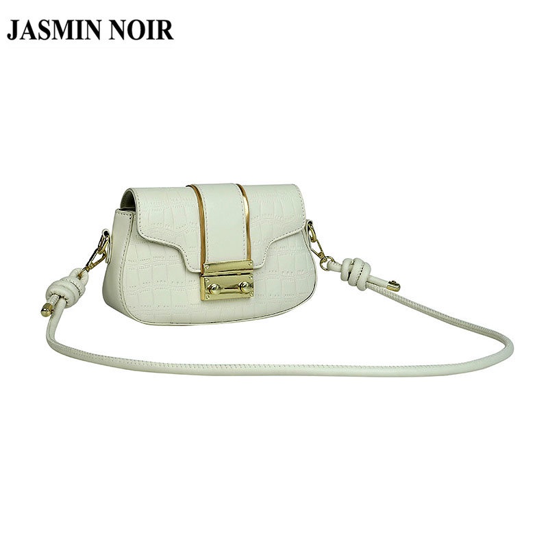 Túi đeo chéo vai JASMIN NOIR 22BL08058 giả da cá sấu thời trang sành điệu cho nữ