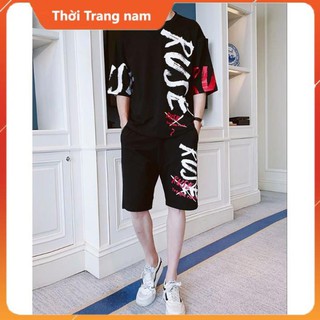 Bộ quần áo nam, thun nam mùa hè bd18
