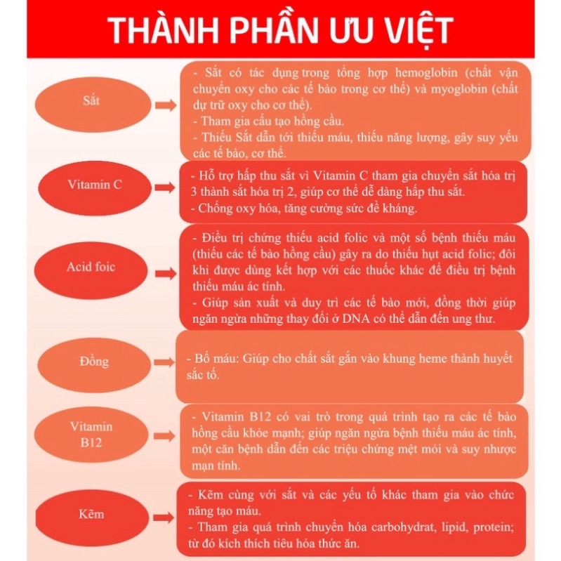 Viên uống bổ máu Fevitt nano bổ sung sắt, acid folic và kẽm, giảm tình trạng thiếu máu thiếu sắt - hộp 30 viên