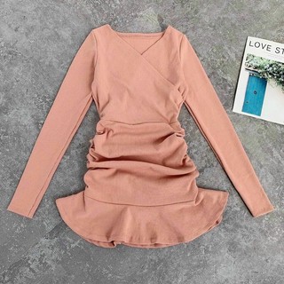 [ COMBO MUA 3 LOẠI FREESHIP ] Đầm đuôi cá tay dài Chang Chang