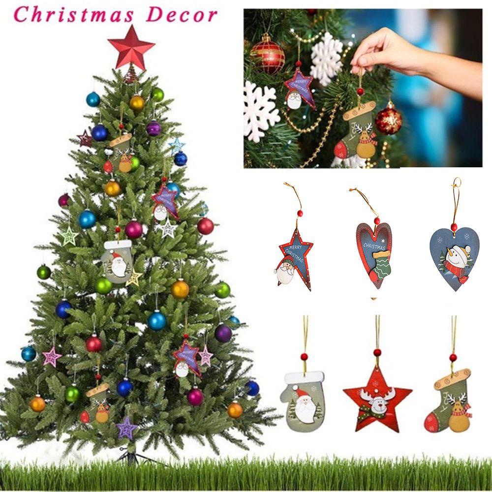 ESPO Đồ Treo Trang Trí Bằng Gỗ Hình Ông Già Noel