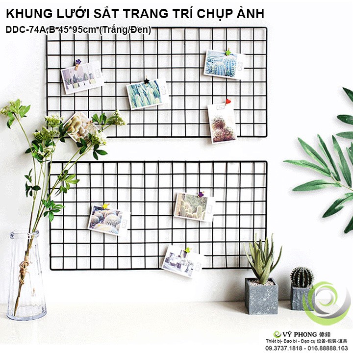 KHUNG LƯỚI SẮT MẮT TO DECOR TRANG TRÍ CHỤP ẢNH SẢN PHẨM DDC-72,73,74,74A,74B