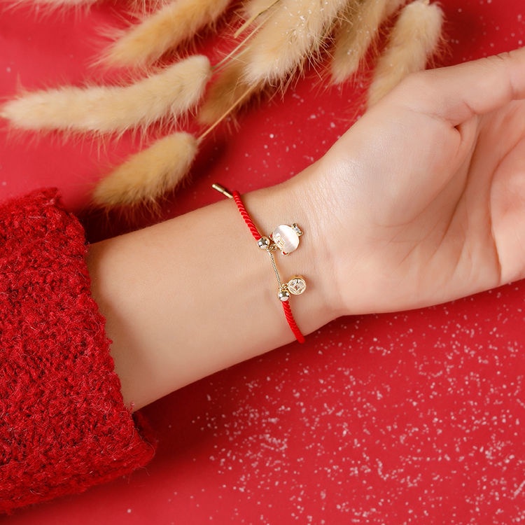 Vòng Tay Dây Đỏ S925 Màu Đỏ May Mắn Cho Nữ Sinh Màu Sắc