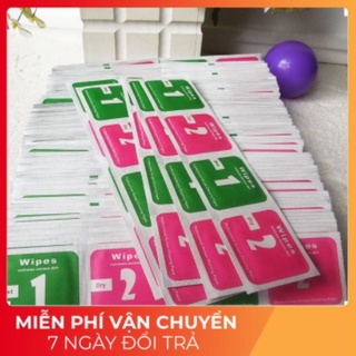 Combo 5 bộ giấy lau màn hình điện thoại , hỗ trợ dán kính cường lực