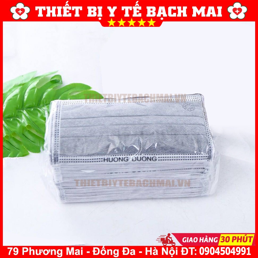 Khẩu Trang Y Tế Hướng Dương Đen 4 Lớp [Hộp 50 Cái] | BigBuy360 - bigbuy360.vn