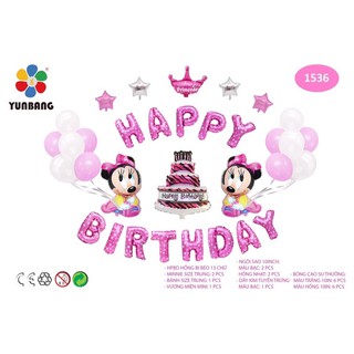 Set sinh nhật chuột Minkey cho bé gái