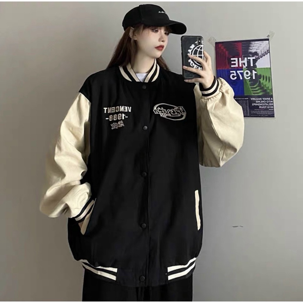 ÁO KHOÁC DÙ BOMBER UNISEX FORM RỘNG SIÊU HOT THỜI TRANG GENZ CHO CÁC BẠN TRẺ KME FASHION