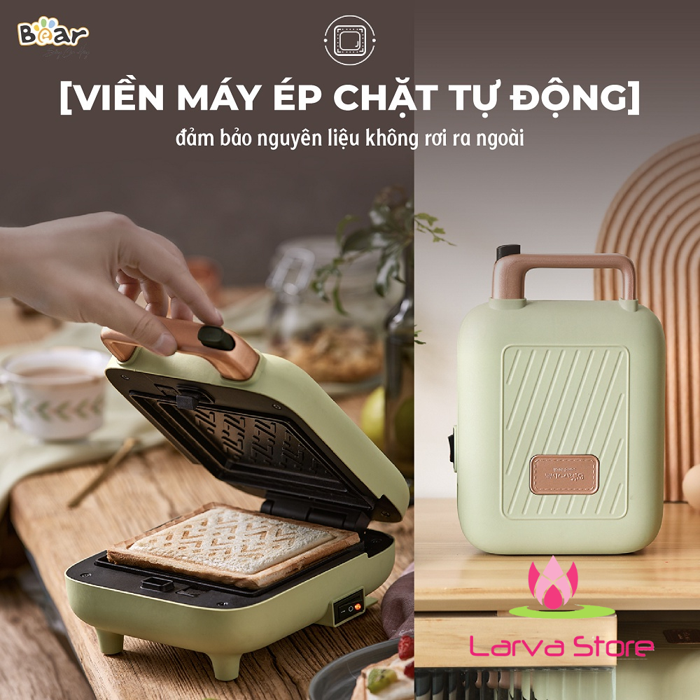 Máy Nướng Bánh Mì Kẹp Bear C06M1 Làm nhiều kiểu sandwich &amp; waffle nhanh và ngon