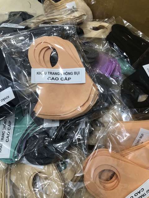 Khẩu Trang Vải Poly 2 da Sét 10 Cái Nhiều Màu | BigBuy360 - bigbuy360.vn