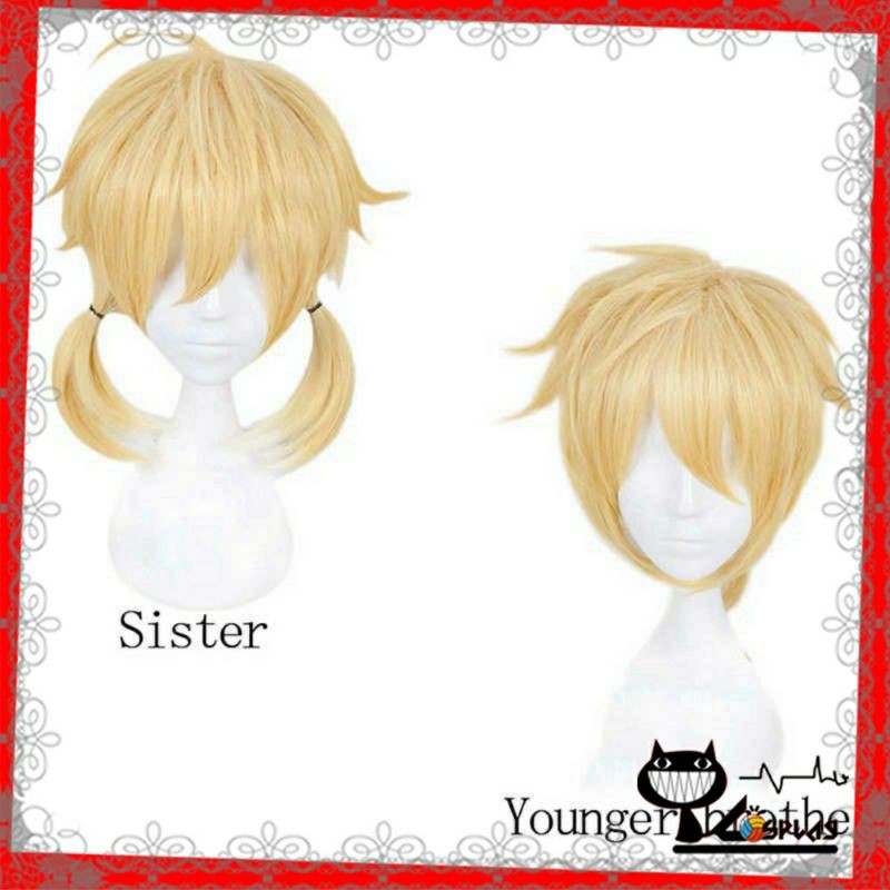 [Sẵn] Wig/tóc giả cosplay Kagamine Rin và Kagamine Len ver kid - Voicaloid màu vàng tại Miu Cosplay