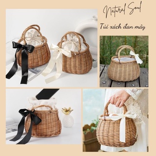 Túi Xách Đan Mây - Sang Chảnh Phối Với Áo Dài, Chụp Hình, Đi Biển Phong Cách Vintage - Natural Soul