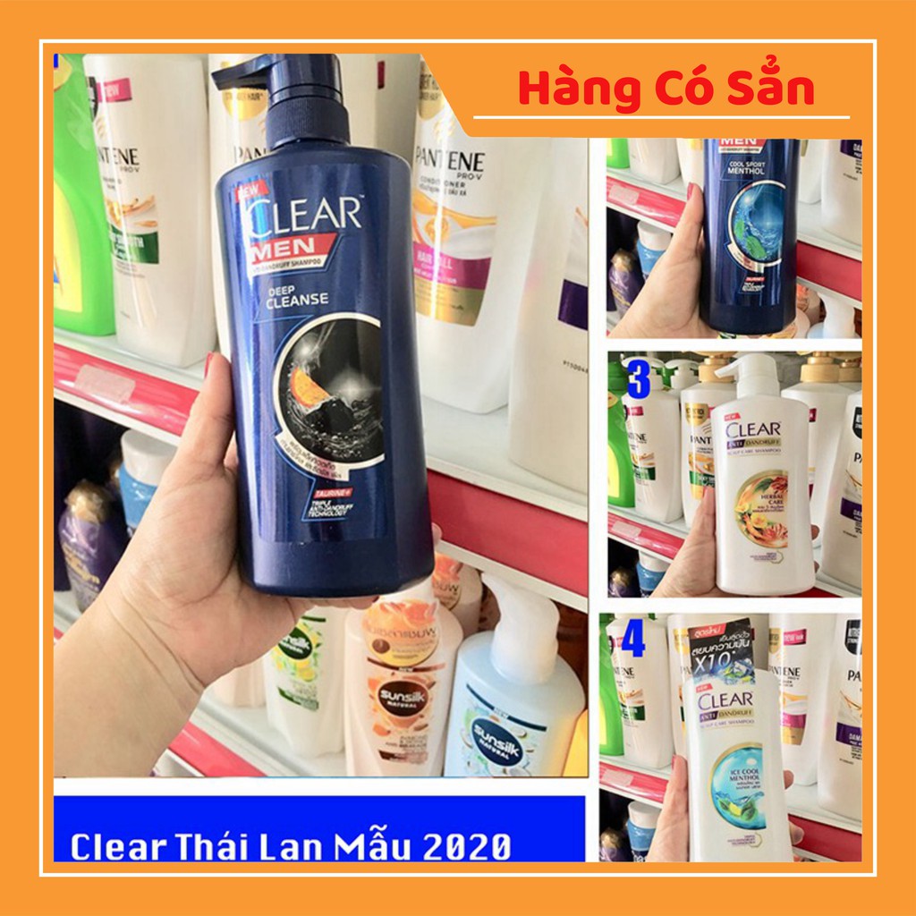 Dầu Gội Đầu Clear 450ml/480ml Thái Lan Mẫu Mới [Có Sẵn]