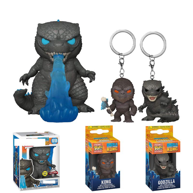 Móc Khóa Đồ Chơi Hình Nhân Vật Trong Phim Godzilla VS King Kong Funko Pop