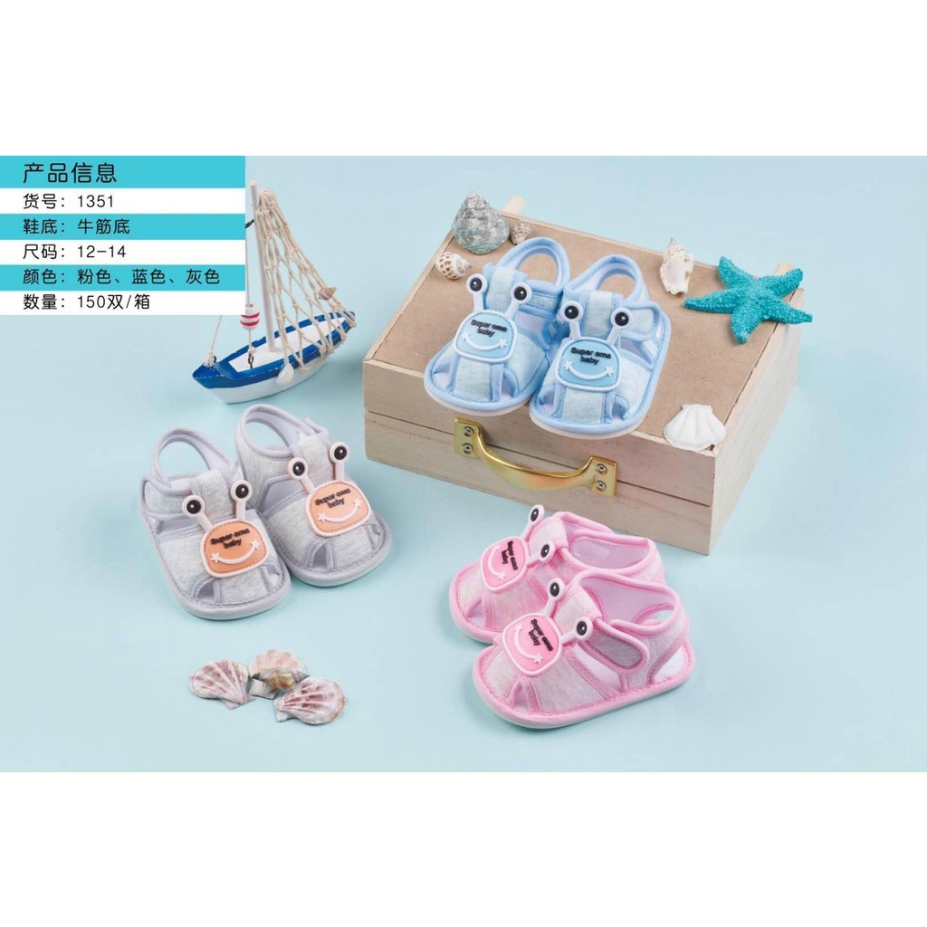 Giày Sandal Tập Đi Vải Bông Mềm Đế Cao Su Cho Trẻ Em Nhiều Mẫu ( Bé Sơ Sinh Từ 7-11kg )