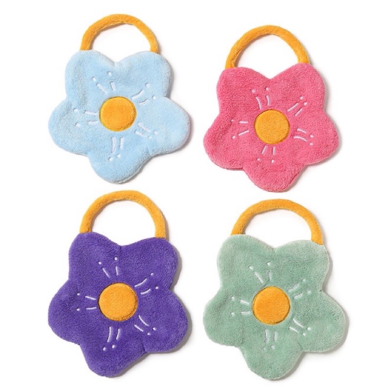 Khăn lau tay bông hoa  Sz 27x20cm Có túi zip xịn xò