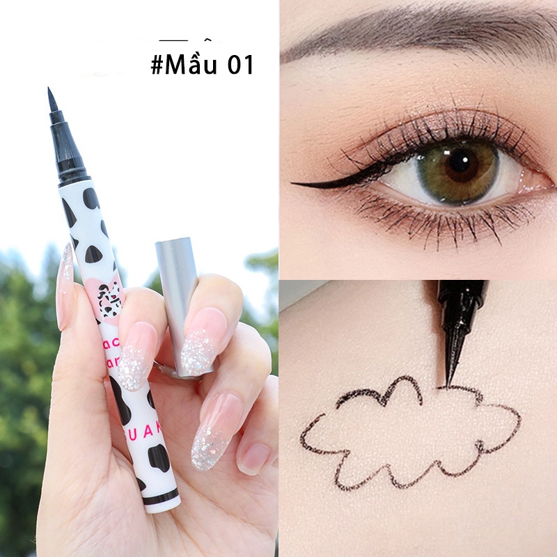 Bút kẻ mắt nước dạ lâu trôi Suake Eyeliner nét mảnh nhanh khô chống thấm nước không lem nhoè MOCCO Nội địa trung KM001