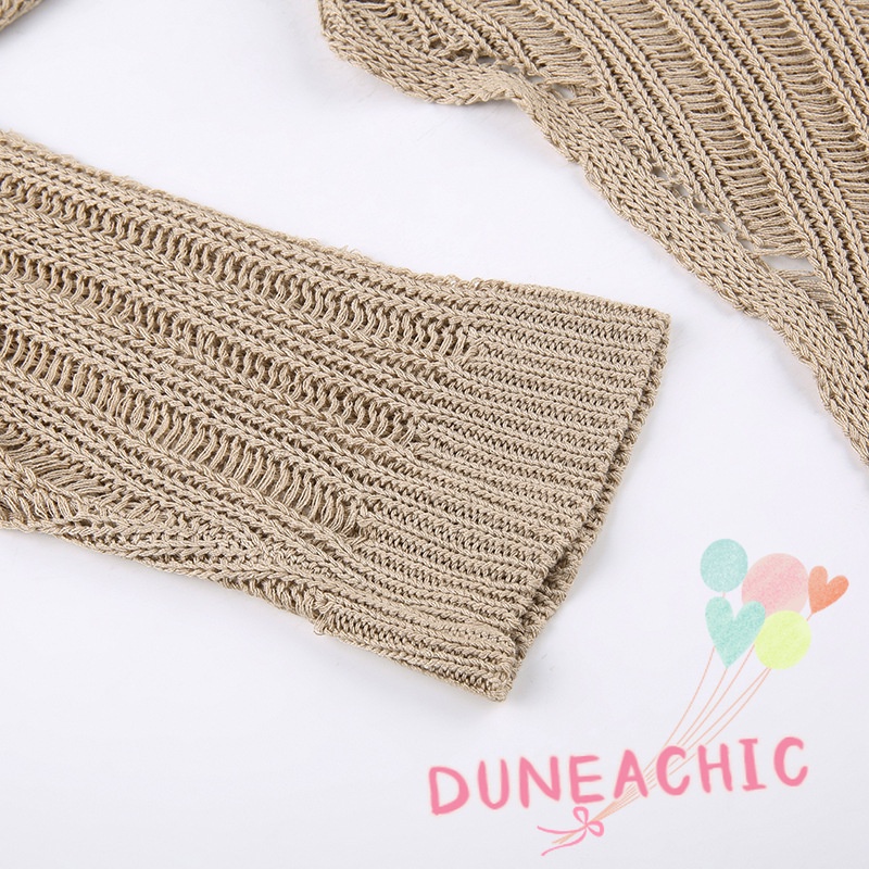 Áo sweater Cổ Thuyền Xẻ Tà Bất Đối Xứng Quyến Rũ Cho Nữ DUNEA818