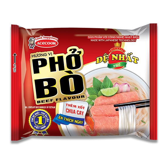 PHỞ BÒ/ PHỞ GÀ ĐỆ NHẤT GÓI 65G