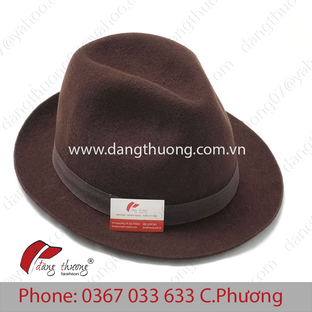 Mũ nón phớt fedora chất liệu nỉ/ dạ THẬT 100%, cao cấp cho trung niên, lớn tuổi, người già, cổ điển vintage