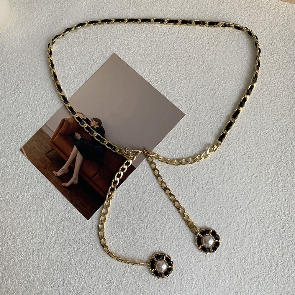 Thắt Lưng Da PU Phối Hoa Và Tua Rua Phong Cách Gothic Thời Trang Độc Đáo Cho Nữ