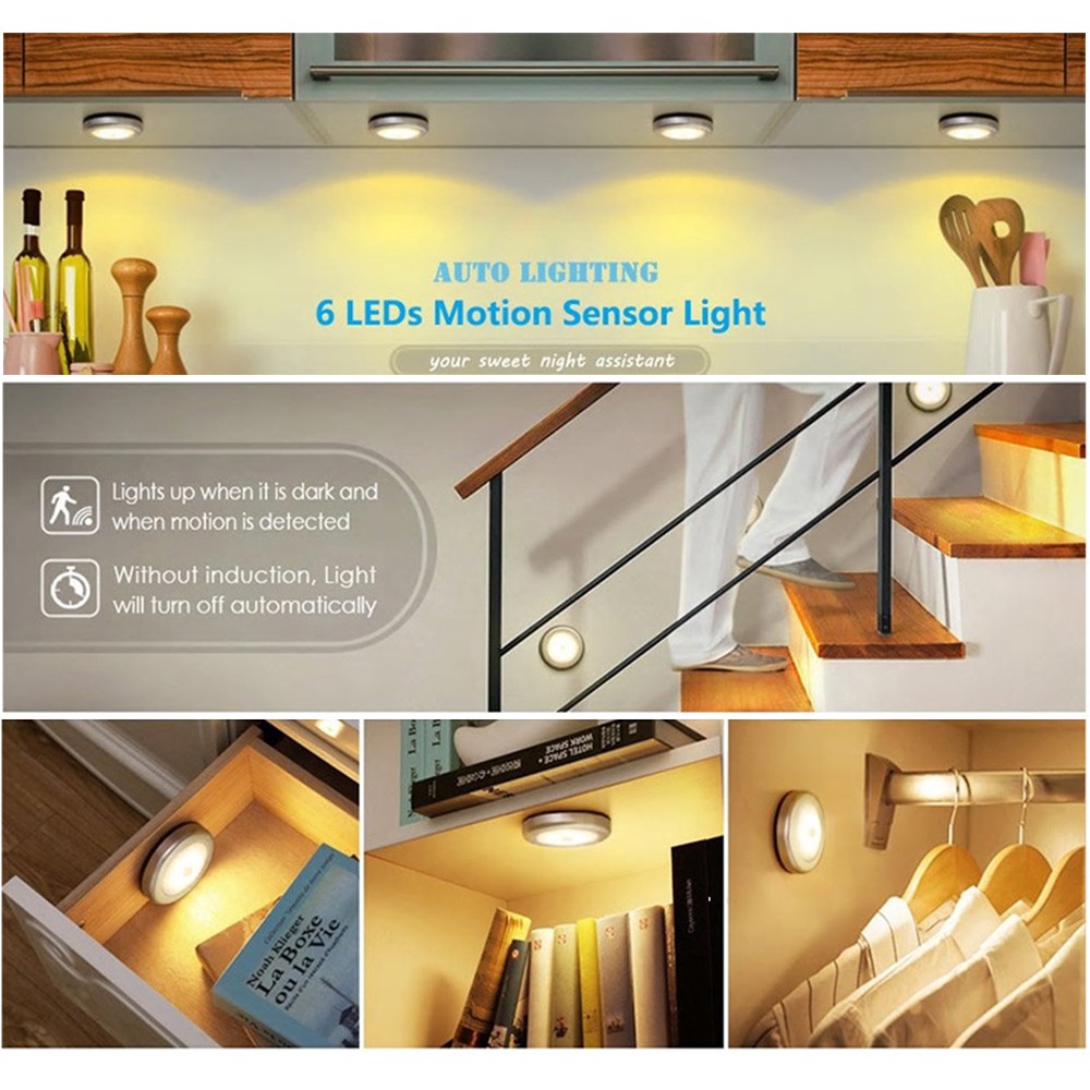 Đèn LED Không Dây Cảm Biến Chuyển Động IR Dùng Cho Tủ Quần Áo / Cầu Thang / Hành Lang