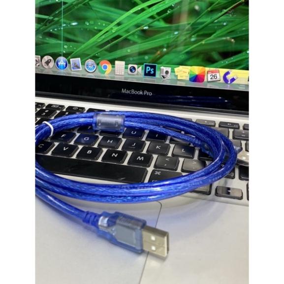 Cáp usb 2 đầu, đực-đực 1,5m  có chống nhiễu, Dây USB 2 Đầu Đực - Dây Xanh