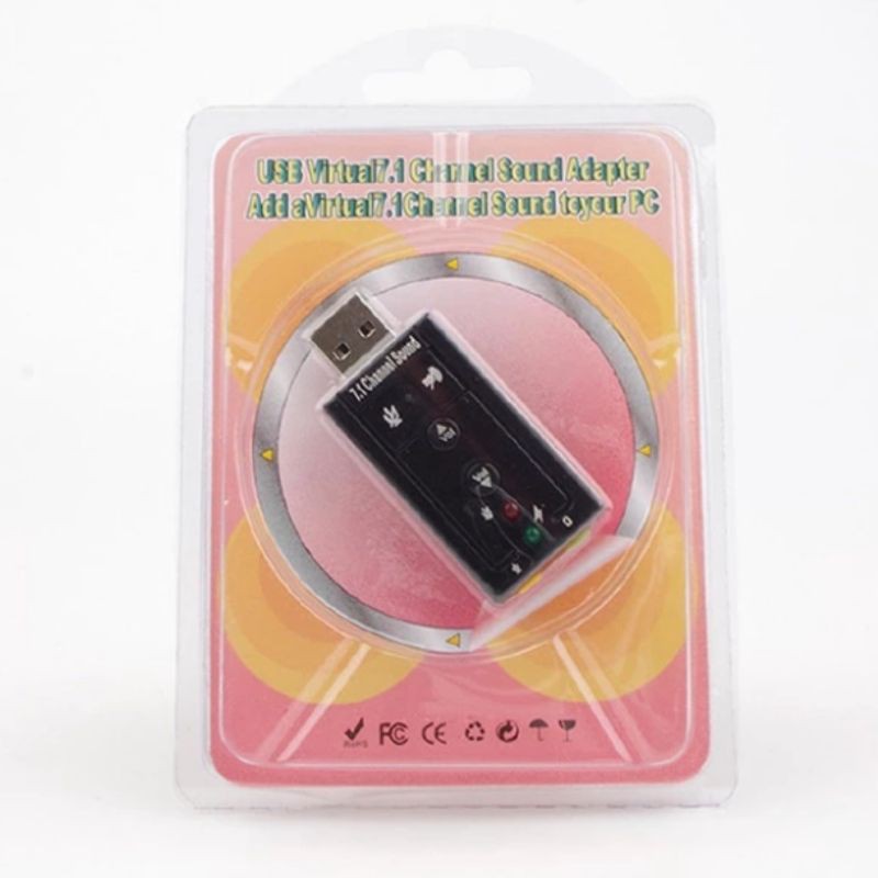 Usb 2.0 Virtual 7.1 Channel Audio Card Soundcard Adapter Cho Pc Laptop Notebook