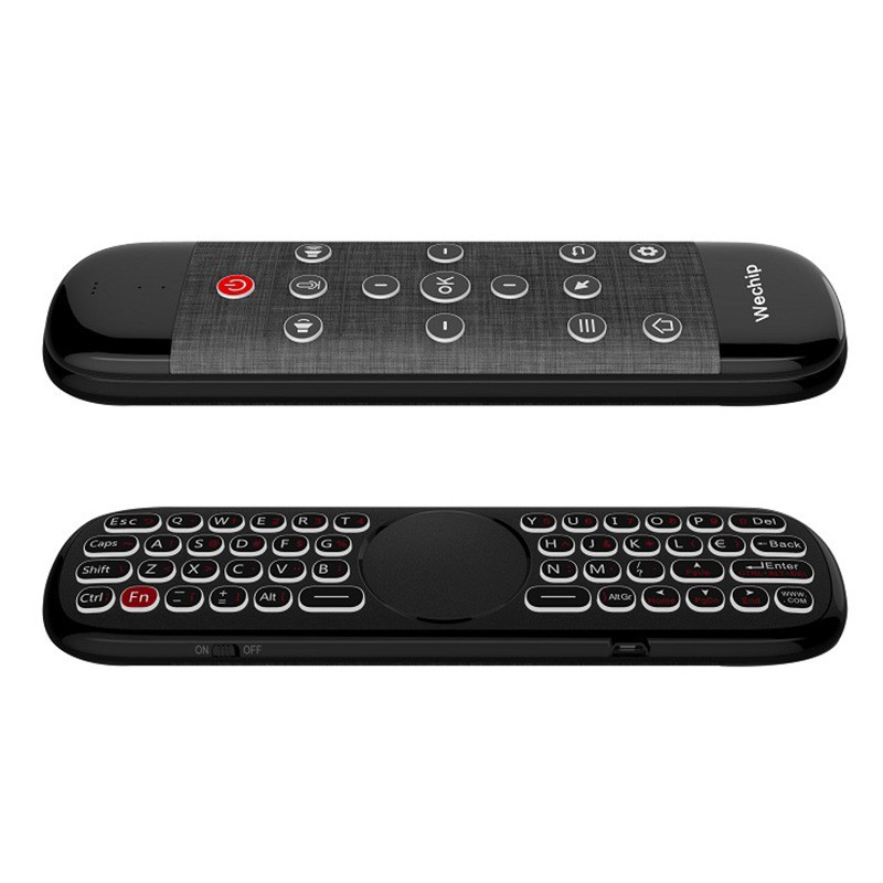 [On Sale] Wechip W2 Pro Air Mouse Remote Control Keyboard Backlight 2.4G wireless Anti-Lost Rechargeable Micro USB interface