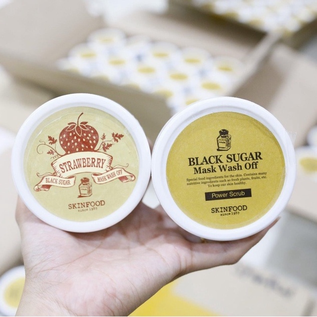Mặt Nạ Đường Đen Skinfood Black Sugar Mask Wash Off (100g)