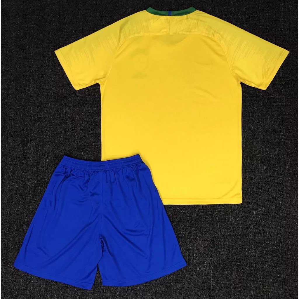 Bộ đồ đồng phục đá banh áo + quần Brazil Jersey World Cup 2018 thời trang cho nam