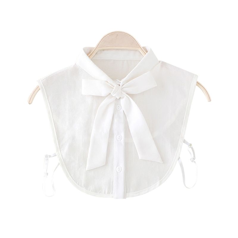 Cổ Áo Sơ Mi Giả Cà Vạt Có Thể Tháo Rời Phong Cách Vintage Cho Nữ