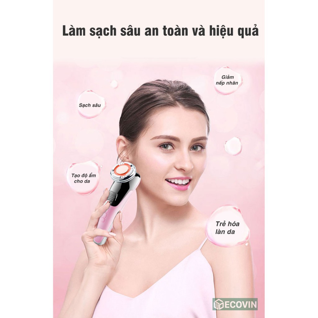 Máy Massage Mặt ION Nóng Lạnh Cầm Tay, Mát Xa Nâng Cơ Mặt, Đẩy Dưỡng Chất 💝FREESHIP💝 | BigBuy360 - bigbuy360.vn
