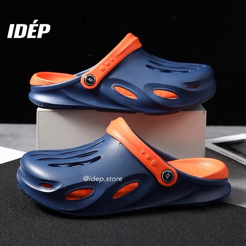 Dép sục Cross gợn sóng nam nữ lỗ thoáng khí EVA cao cấp siêu nhẹ chống trơn đi mưa đi biển iDÉP SL050