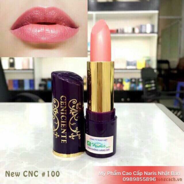 Son trang điểm Naris CNC New Lipstick #100