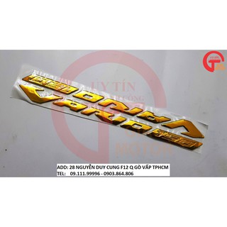BỘ CHỮ NỔI VARIO 150 MÀU VÀNG ĐỒNG DÁN XE  HONDA VARIO