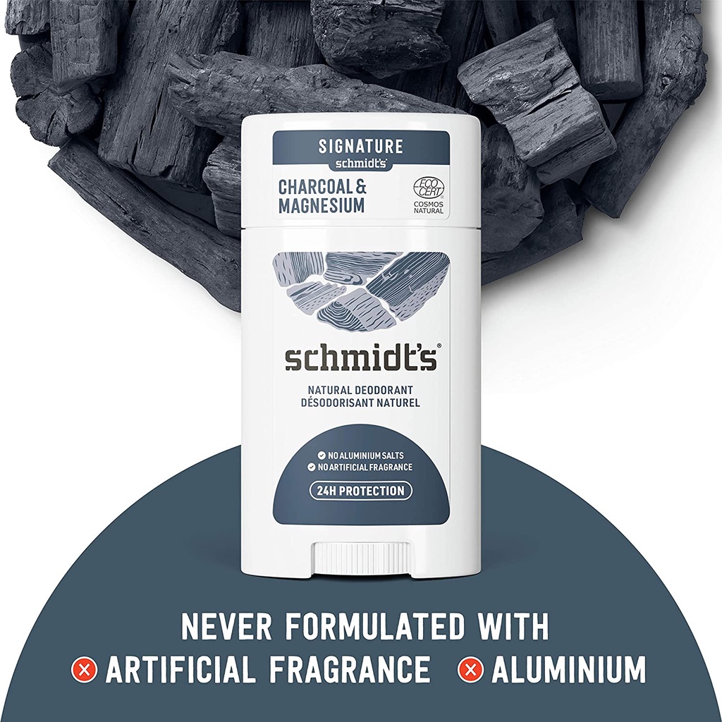 Schmidt's Aluminum Free Natural Deodorant Charcoal + Magnesium - Lăn khử mùi dành cho nam giới và phụ nữ 9.2g