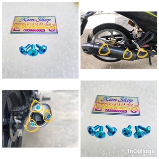 Combo 6 ốc titan gr5 xịn gắn ốp pô ex150