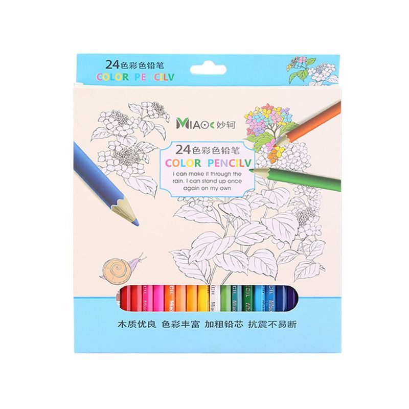 Hộp 12 / 24 Bút Chì Màu Gỗ Tự Nhiên