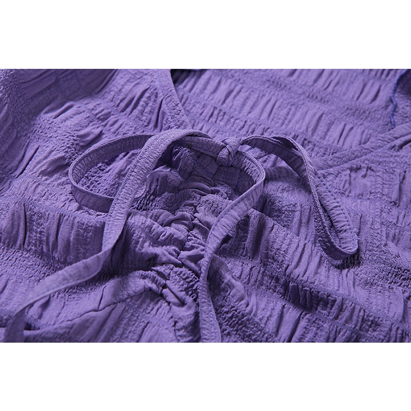 Đầm Ngắn Tay Cổ Chữ V Dáng Rộng Thời Trang Dành Cho Nữ