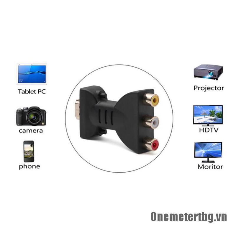 【Onemetertbg】AV Digital Signal 1080p HDMI To VGA Adapter HDMI To AV RCA Video Audio Cable