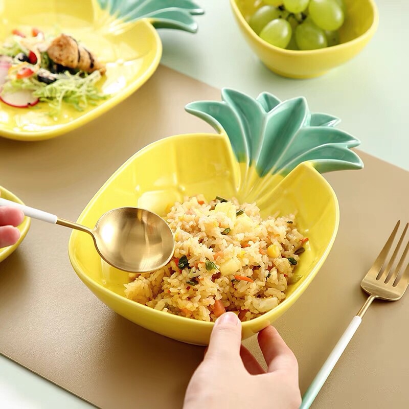 Đĩa sứ hình quả dứa