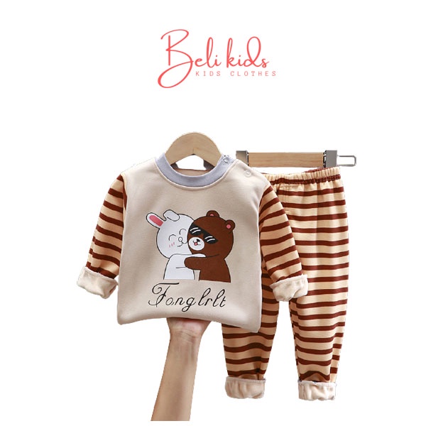 Đồ Bộ Bé Gái, Bé Trai Dưới 4 Tuổi Beli Kids Vải Cotton Họa Tiết, Quần Áo Trẻ Em- Bộ Dài Tay Cho Bé Mặc Ở Nhà PC 60